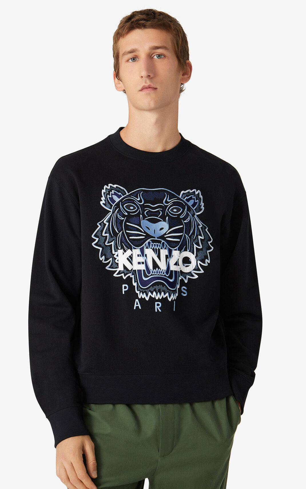 Kenzo Tiger Dukserice Muške - Crne - Hrvatska AGYJKC576